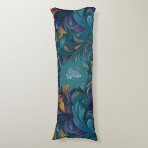Vibrant Abstract Paisley-Inspired Pattern (2) Body Cushion