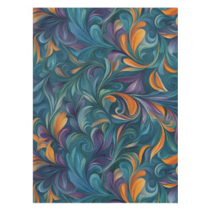 Vibrant Abstract Paisley-Inspired Pattern (2) Tablecloth