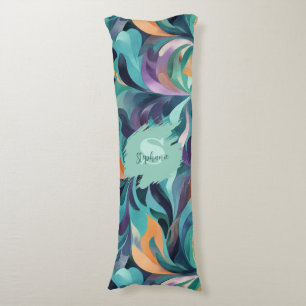 Vibrant Abstract Paisley-Inspired Pattern Body Cushion