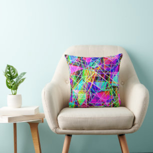 Vibrant Abstract Pattern Design Cushion