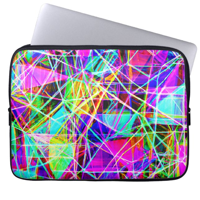 Vibrant Abstract Pattern Design Laptop Sleeve (Front)