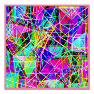 Vibrant Abstract Pattern Design Poster