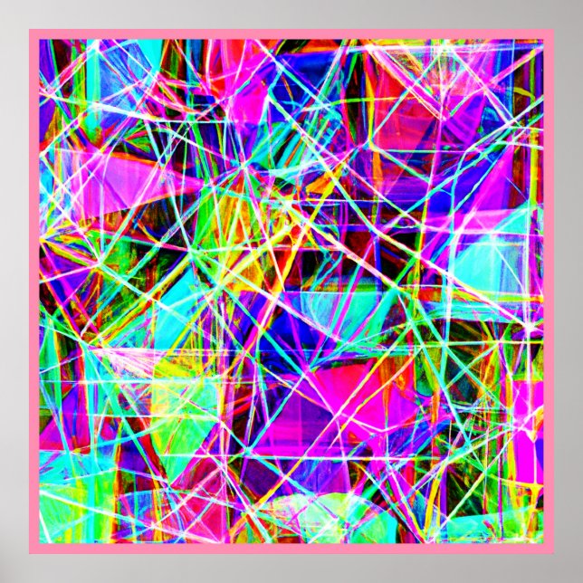 Vibrant Abstract Pattern Design Poster (Front)