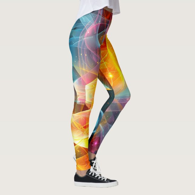 Vibrant Abstract Pattern Leggings (Right)