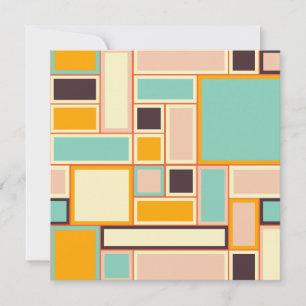 Vibrant abstract pattern with rectangles thank you card