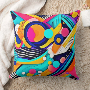 Vibrant Abstract Pop Art Cushion