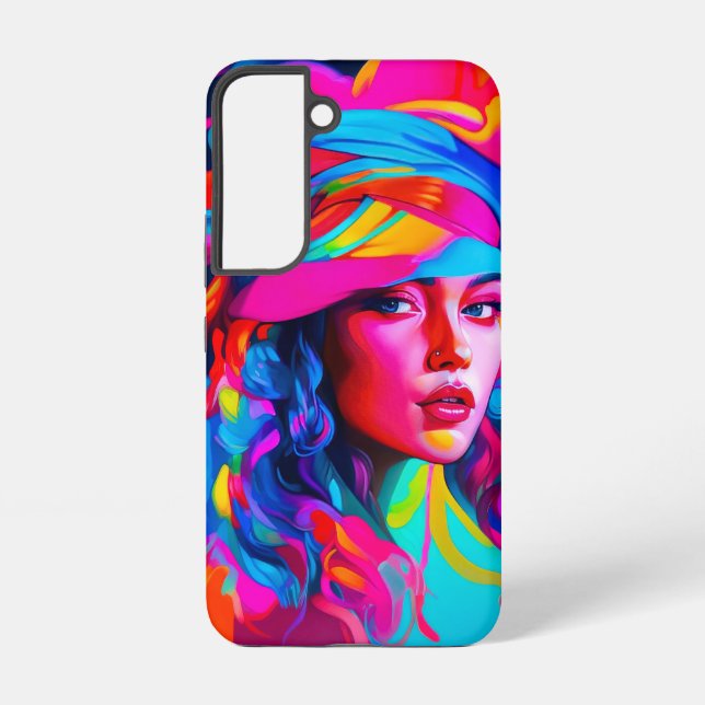 Vibrant Abstract Portrait  Samsung Galaxy S22 Case (Back)