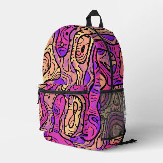 Vibrant Abstract Printed Backpack