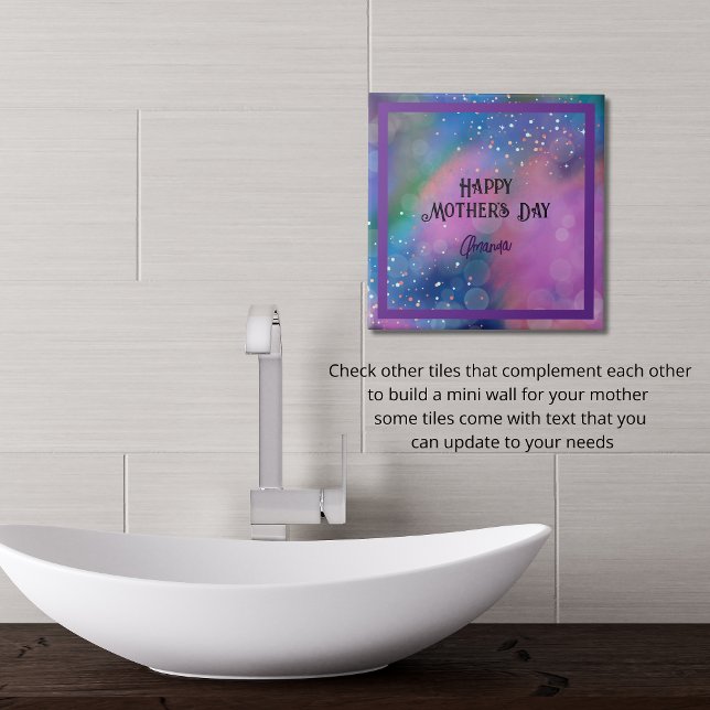 Vibrant Abstract Purple Colorfull Ceramic Tile (Vibrant Abstract Purple Colorfull Ceramic Tile)