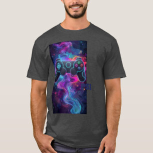 Vibrant Abstract Space Gaming Controller Shirt