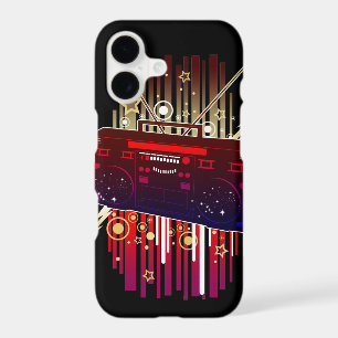 Vibrant Abstract Speaker Art With Retro Cosmic