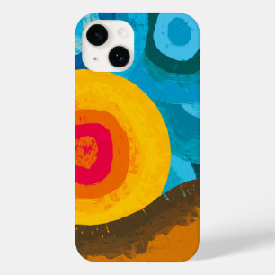 Vibrant Abstract Sunset Circles – Modern Geometric Case-Mate iPhone 14 Case