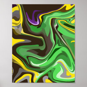 Vibrant Abstract Swirl Design Poster