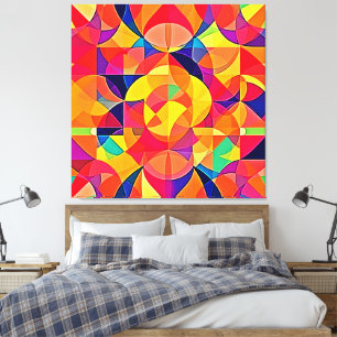Vibrant Abstract Symmetry Art Canvas Print