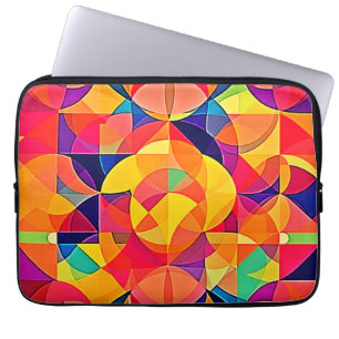 Vibrant Abstract Symmetry Art Laptop Sleeve