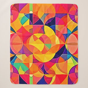 Vibrant Abstract Symmetry Art Sherpa Blanket