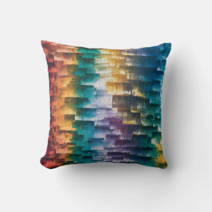 Vibrant Abstract Texture Cushion
