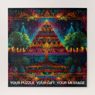 Vibrant Abstract Tree of Life Jigsaw Puzzle