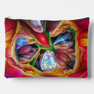 Vibrant Abstract Tulip Reflections Accessory Pouch