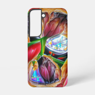 Vibrant Abstract Tulip Reflections Samsung Galaxy Case