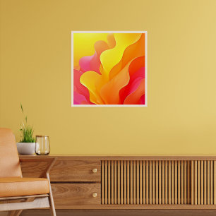 Vibrant Abstract Wave of Warmth Design Poster