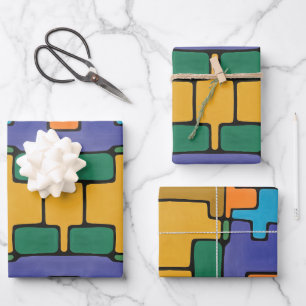 Vibrant Abstract Wrapping Paper Sheet