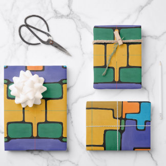 Vibrant Abstract Wrapping Paper Sheet