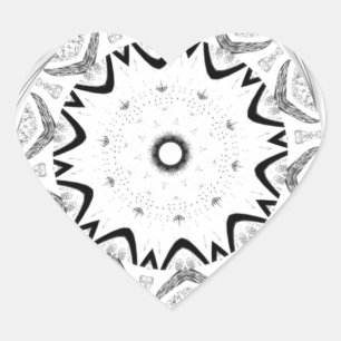 Vibrant African Culture: A Pink and Cyan Fusion Heart Sticker