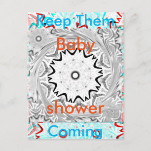 Vibrant African Culture: A Pink and Cyan Fusion Invitation Postcard