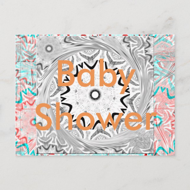 Vibrant African Culture: A Pink and Cyan Fusion Invitation Postcard (Front)