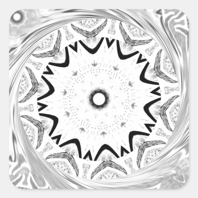 Vibrant African Culture: A Pink and Cyan Fusion Square Sticker (Front)