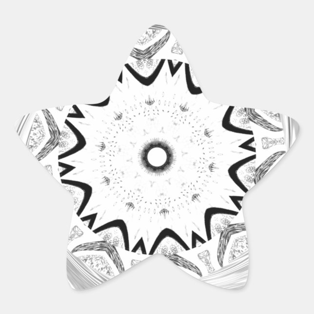 Vibrant African Culture: A Pink and Cyan Fusion Star Sticker (Front)