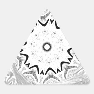 Vibrant African Culture: A Pink and Cyan Fusion Triangle Sticker