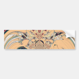 Vibrant African Kaleidoscope: A Peachy Delight Bumper Sticker