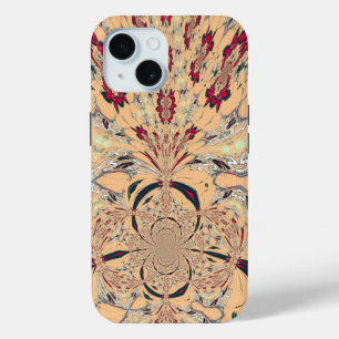 Vibrant African Kaleidoscope: A Peachy Delight iPhone 15 Case