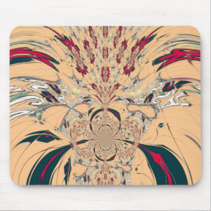 Vibrant African Kaleidoscope: A Peachy Delight Mouse Mat