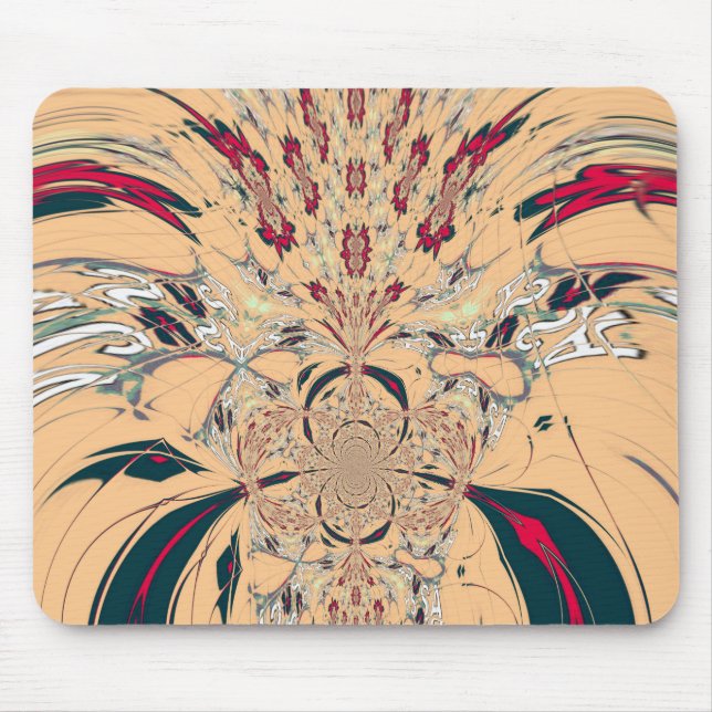 Vibrant African Kaleidoscope: A Peachy Delight Mouse Mat (Front)