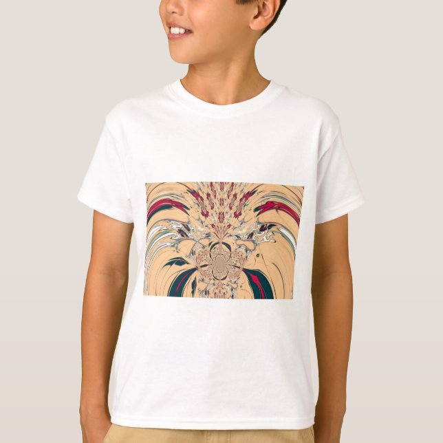 Vibrant African Kaleidoscope: A Peachy Delight T-Shirt (Front)