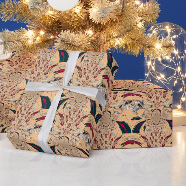 Vibrant African Kaleidoscope: A Peachy Delight Wrapping Paper (Holidays)