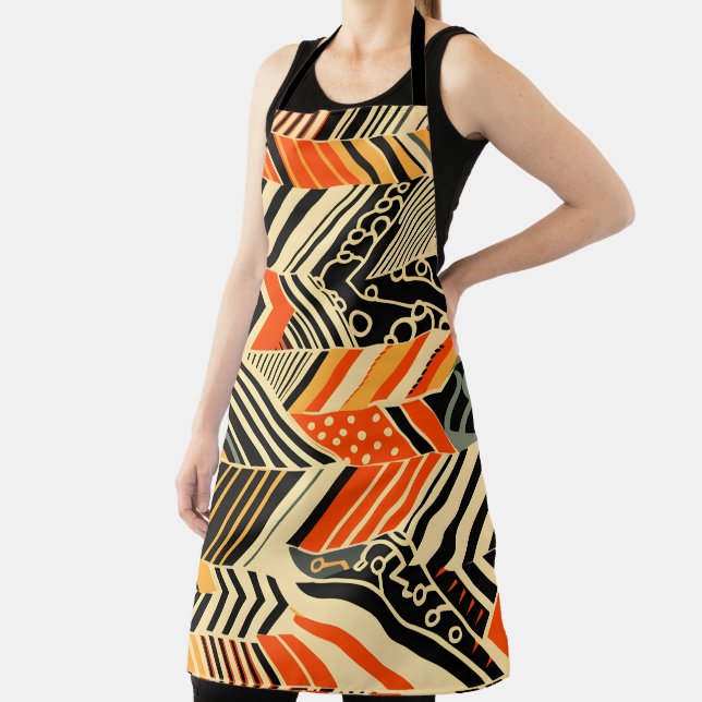 Vibrant African Pattern Apron (Insitu)