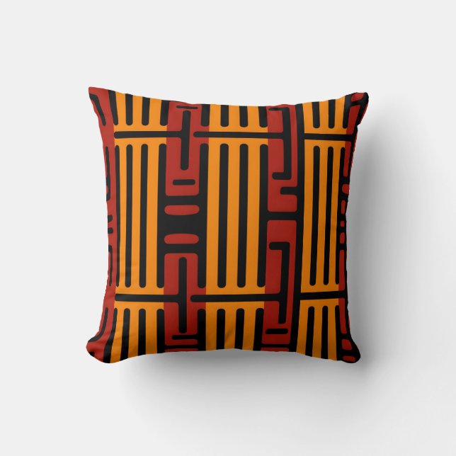Vibrant African Pattern Cushion (Front)