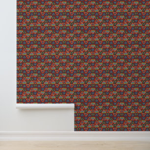 Vibrant African Print Handcrafted Cultural Art Wallpaper