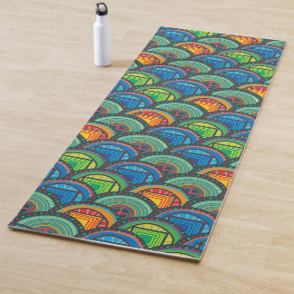 Vibrant African Textiles: Mixing Pattern Scales Yoga Mat