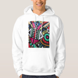 Vibrant Afro-Centric Geometric Pattern – Bold Trib Hoodie