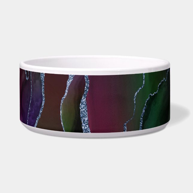 Vibrant Agate | Rich Pink and Green Jewel Tone (Front)