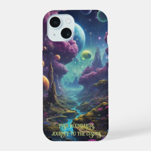 Vibrant alien worlds with neon skies iPhone 15 case