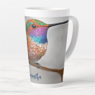 Vibrant Allen’s Hummingbird Painting Latte Mug