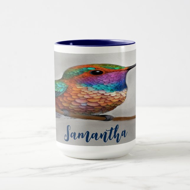 Vibrant Allen’s Hummingbird Painting Mug (Center)