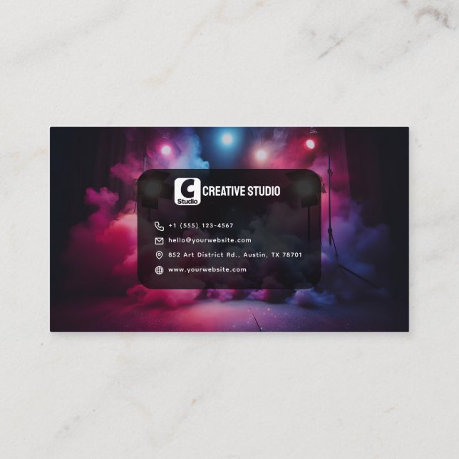 Vibrant and Bold Business Card with Creative Style (Back)