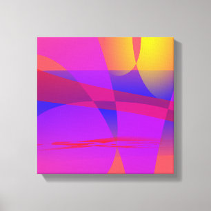 Vibrant and Colorful Geometric Design Canvas Print